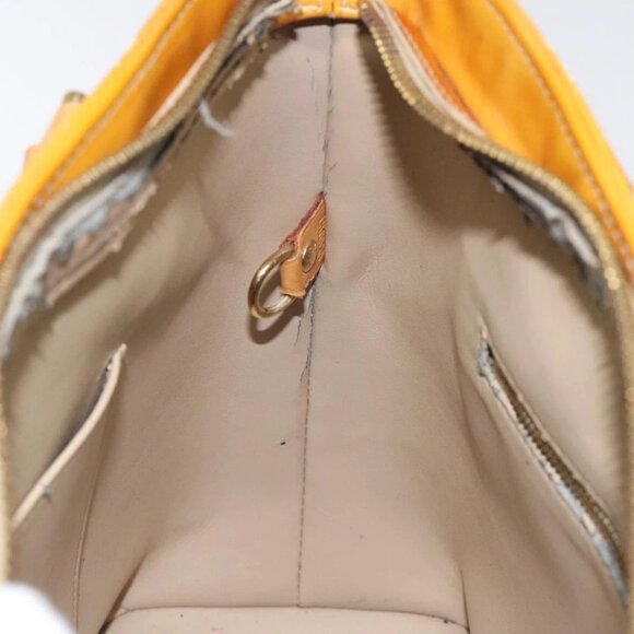 LOUIS VUITTON Monogram Vernis Houston Hand Bag Beige M91004 LV Auth 118545 - Picture 11 of 16